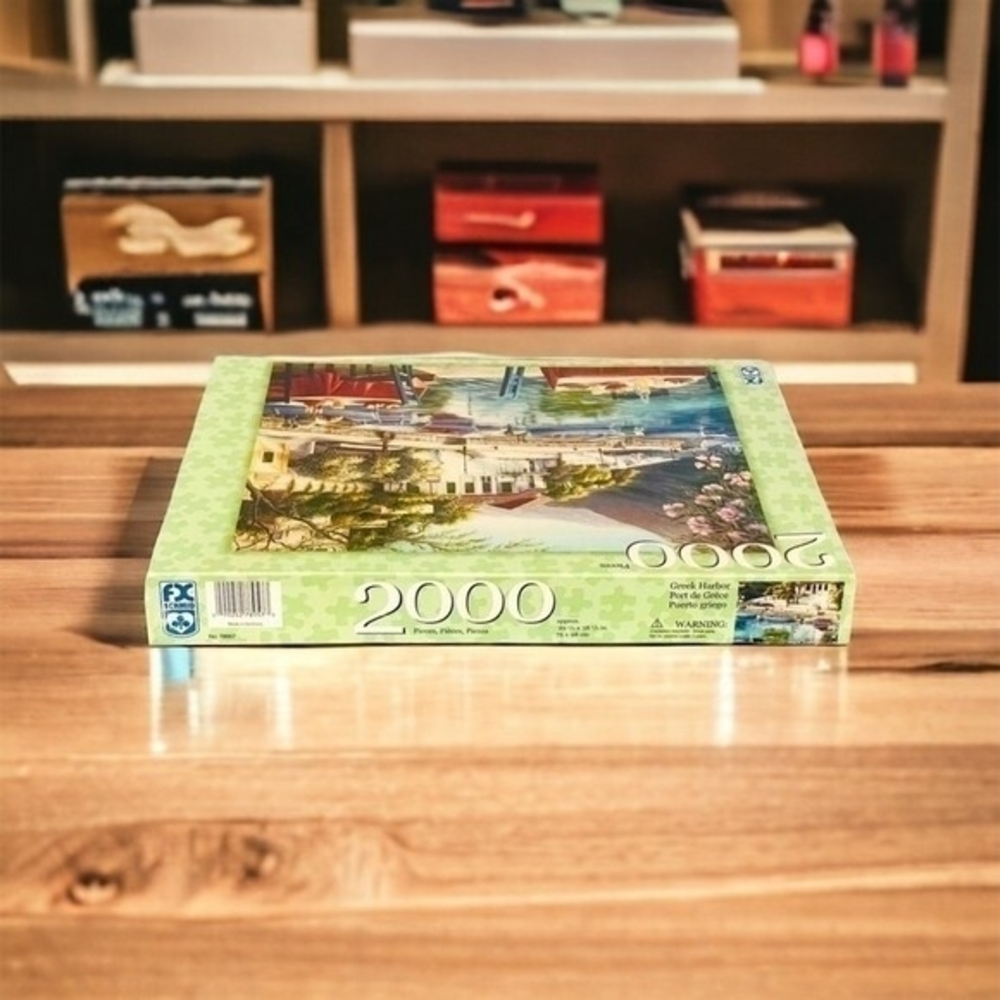 Fx Schmid Greek Harbor 2000 Piece Jigsaw Puzzle 29.5x38.5 Germany Made NIB